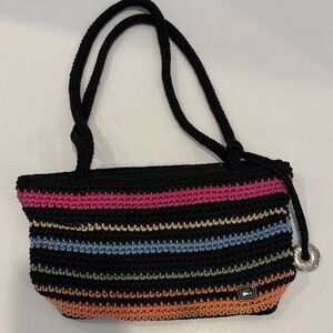 The Sak Multicolor Striped Crochet Bag Purse